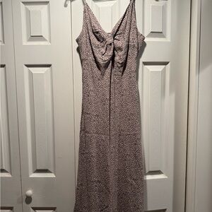 Abercrombie & Fitch Women's Midi Dress in Black and Tan